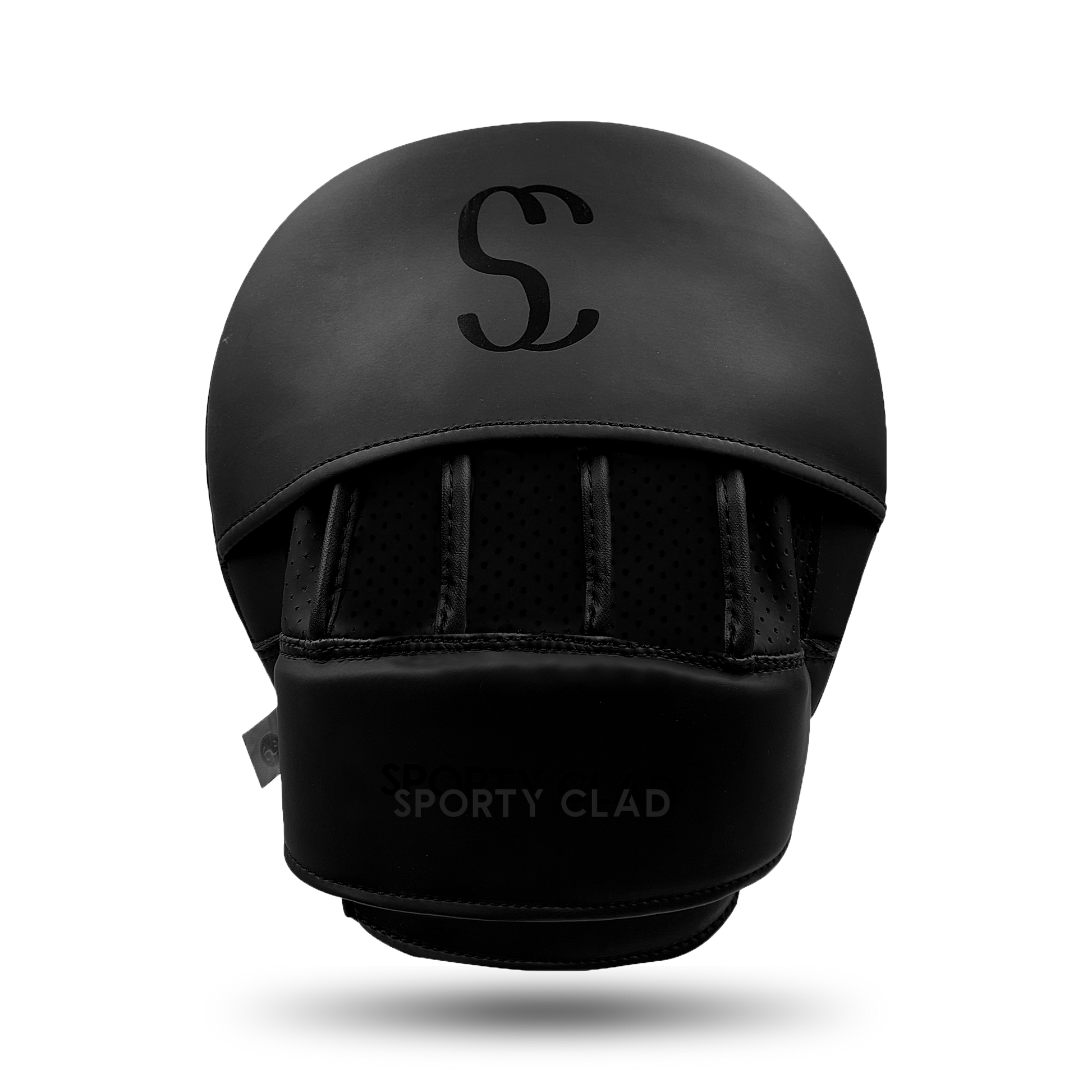 Sporty Clad Black Focus Pads Punch Mitts for Boxing MMA Coaching