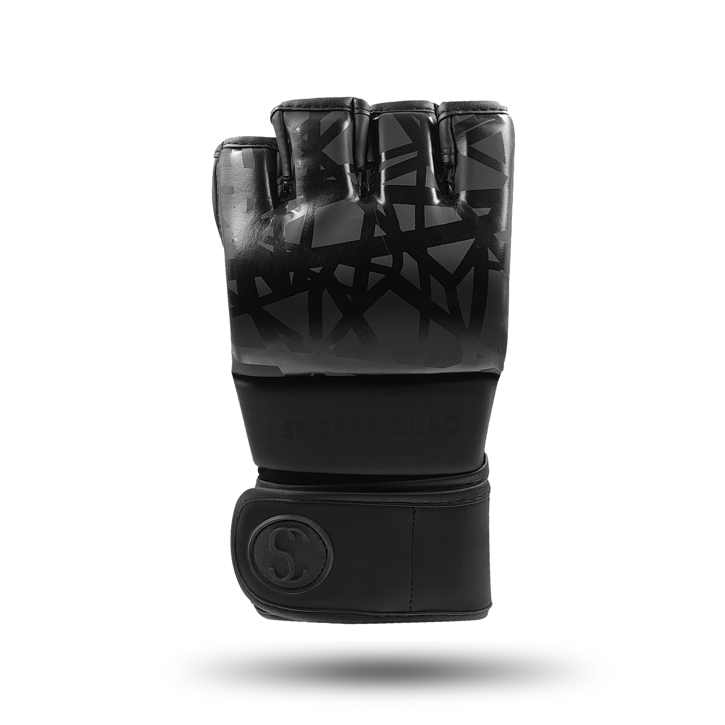 Sporty Clad BNS Matt Black MMA Grappling Training Mixed Martial Arts Sparring Gloves
