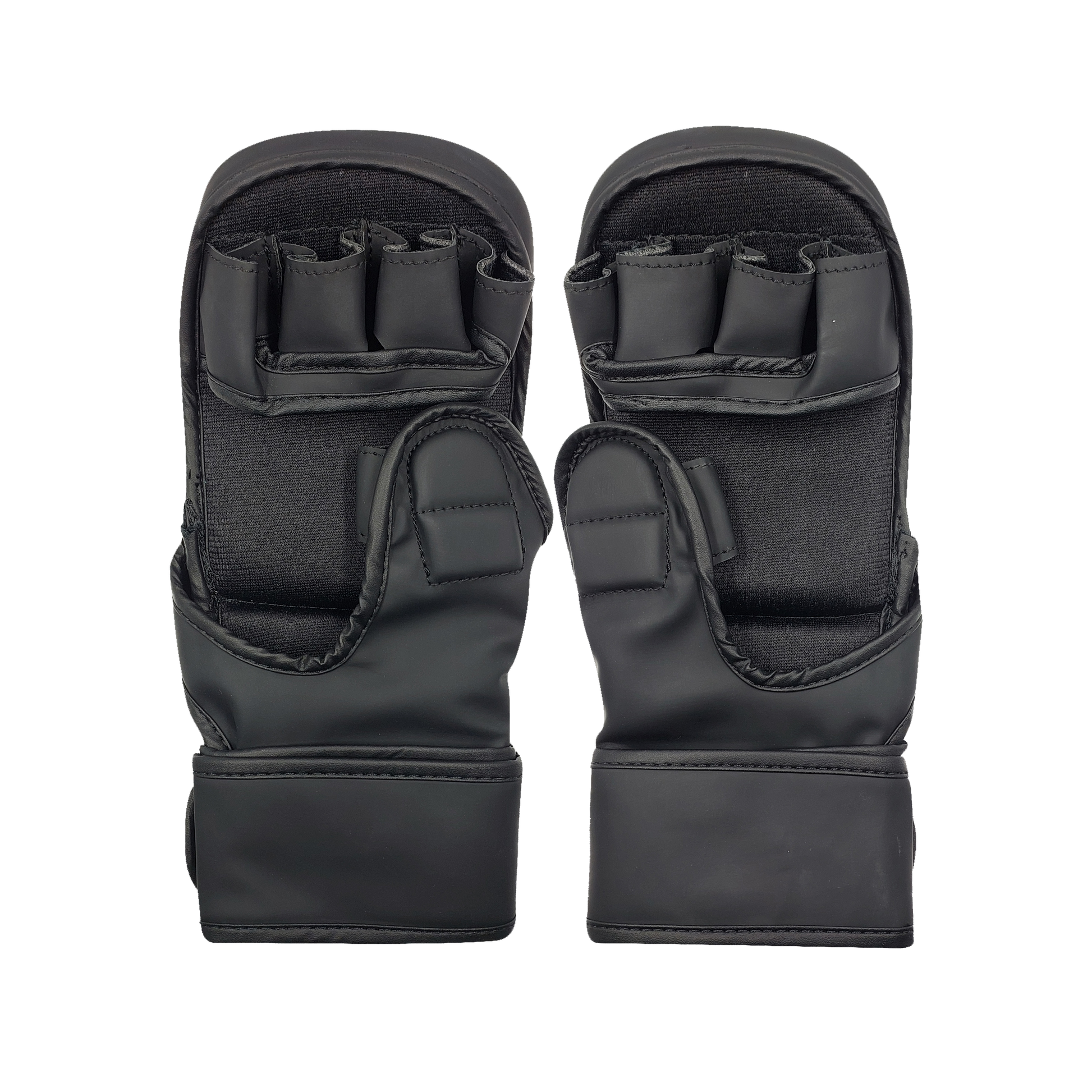 Sporty Clad BNS Matt Black MMA Grappling Training Mixed Martial Arts Sparring Gloves