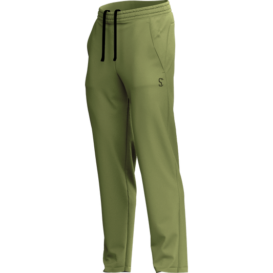 Men's Green Poly Fleece Thermal Tracksuit Bottoms