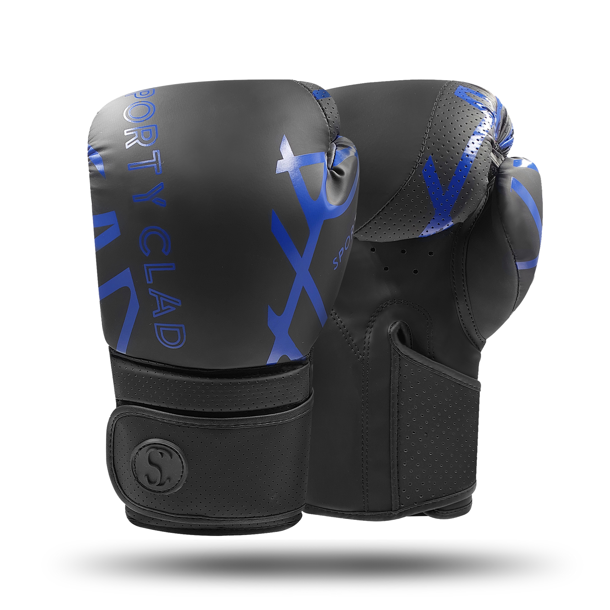 Sporty Clad Ravager Blue Black Boxing Training Gloves Sparring Punching Mitts