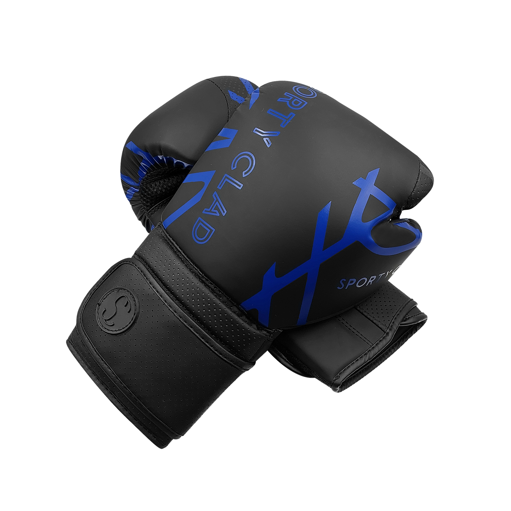Sporty Clad Ravager Blue Black Boxing Training Gloves Sparring Punching Mitts