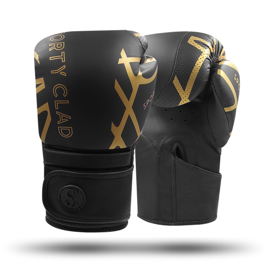 Sporty Clad Ravager Golden Black Boxing Training Gloves Sparring Punching Mitts