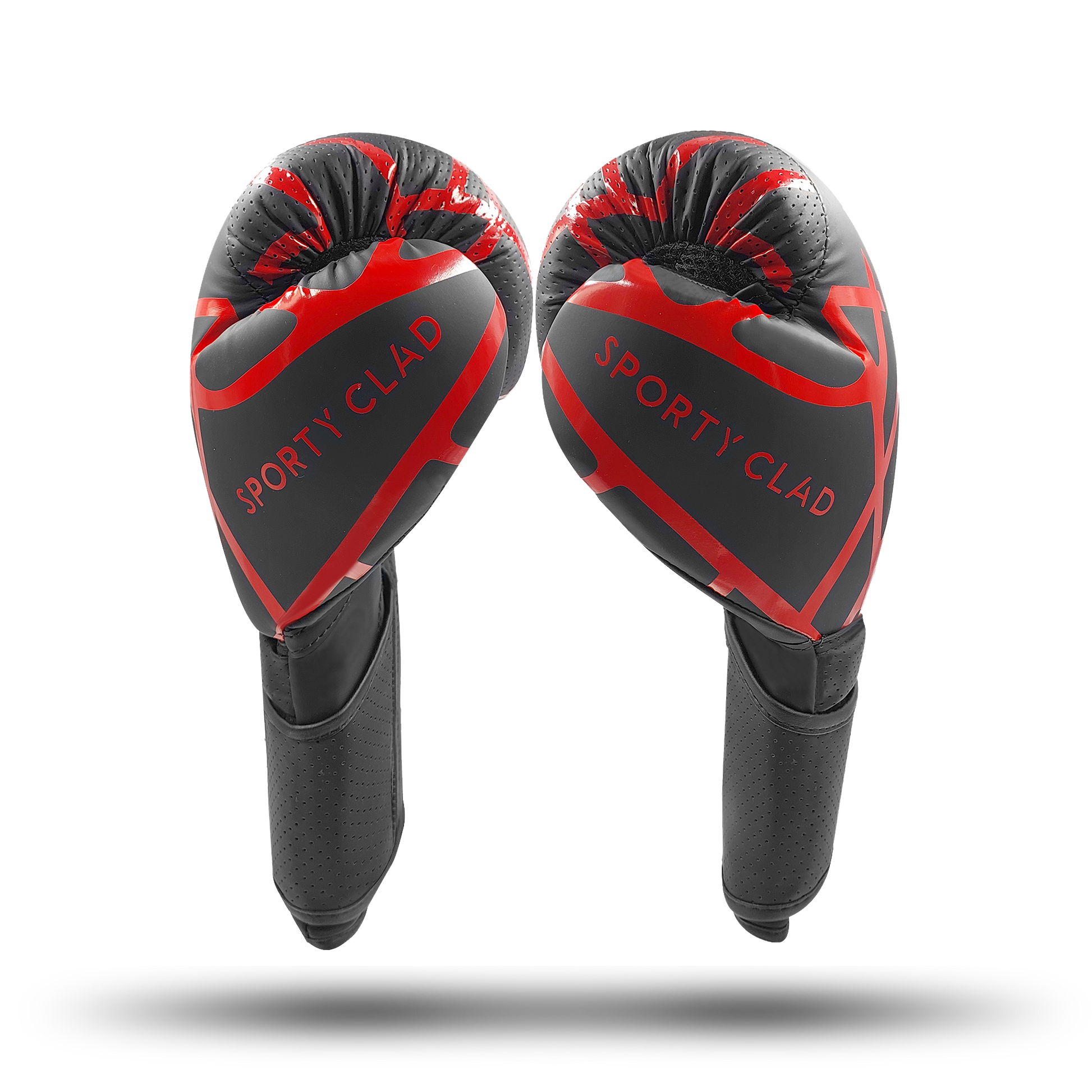 Sporty Clad Ravager Black Red Boxing Training Gloves Sparring Punching Mitts