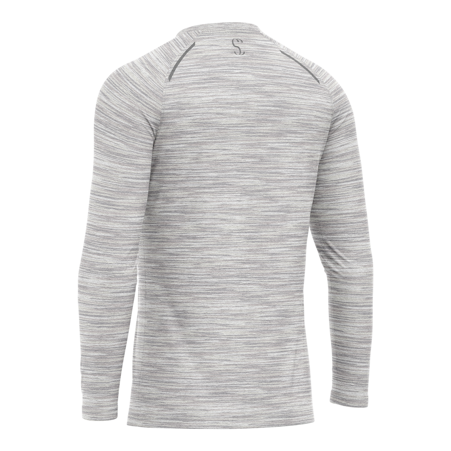 Men's White Long Sleeve T Shirt Polyester for Running, Workouts & Casual Wear Sporty Clad