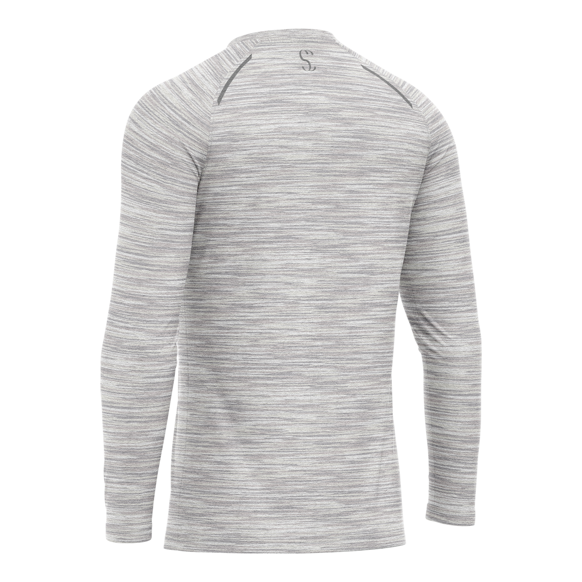 Men's White Long Sleeve T Shirt Polyester for Running, Workouts & Casual Wear Sporty Clad