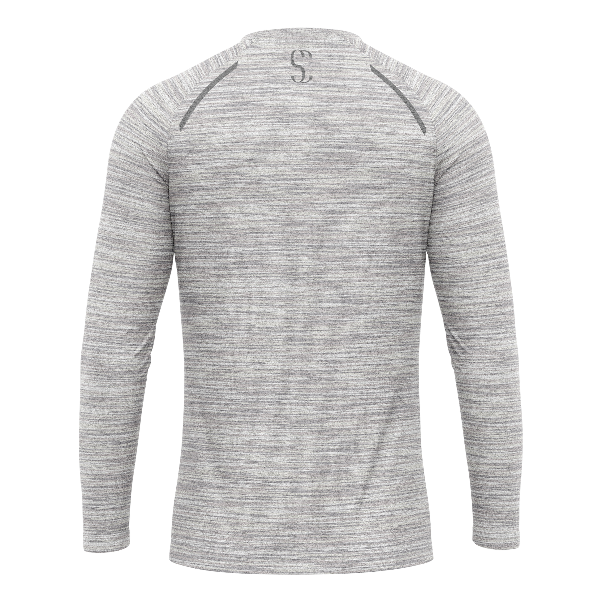 Men's White Long Sleeve T Shirt Polyester for Running, Workouts & Casual Wear Sporty Clad