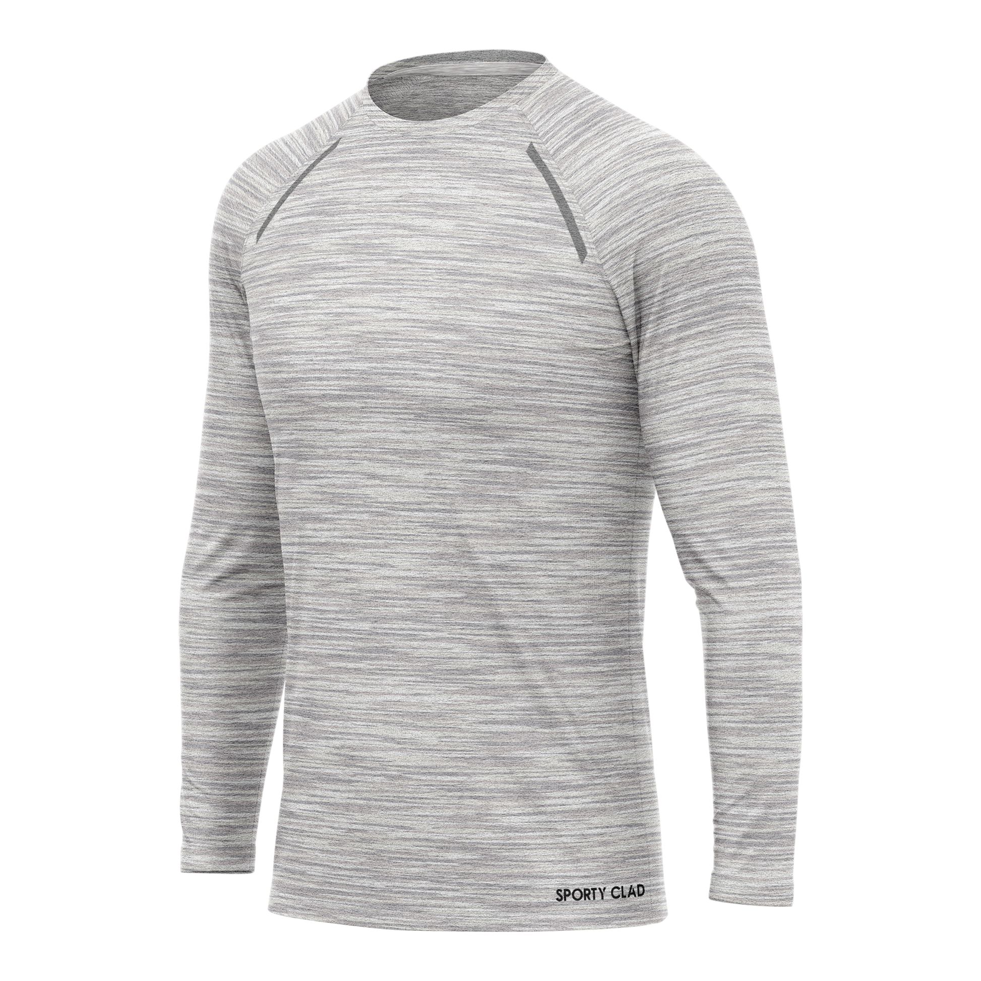 Men's White Long Sleeve T Shirt Polyester for Running, Workouts & Casual Wear Sporty Clad