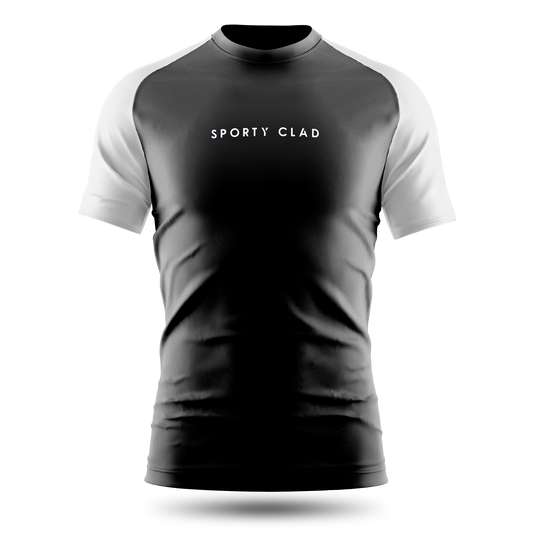 Men's Premium Cotton Black / White Raglan Short Sleeve T-Shirt