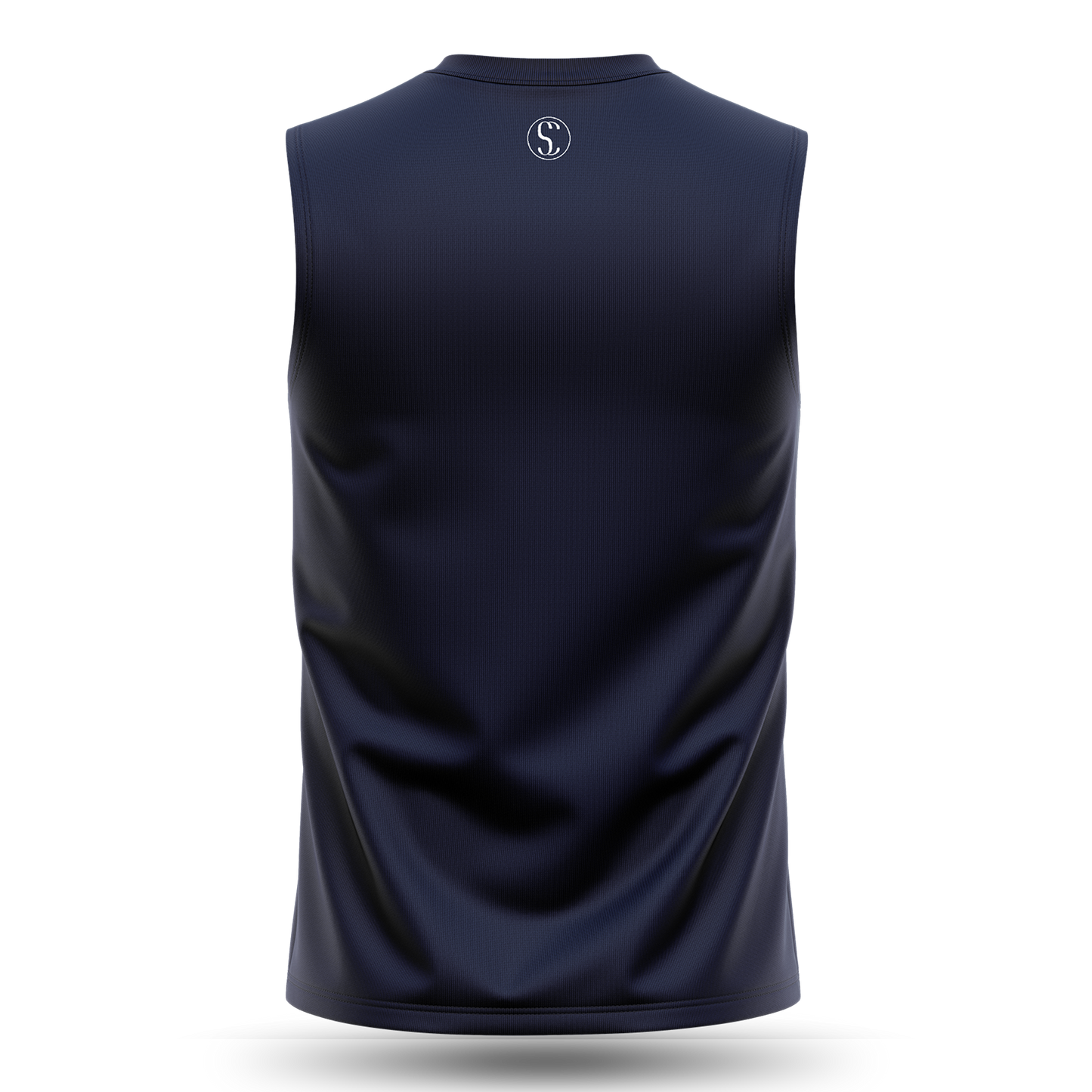 Men's Blue Cotton Tank Top Sleeveless Shirt