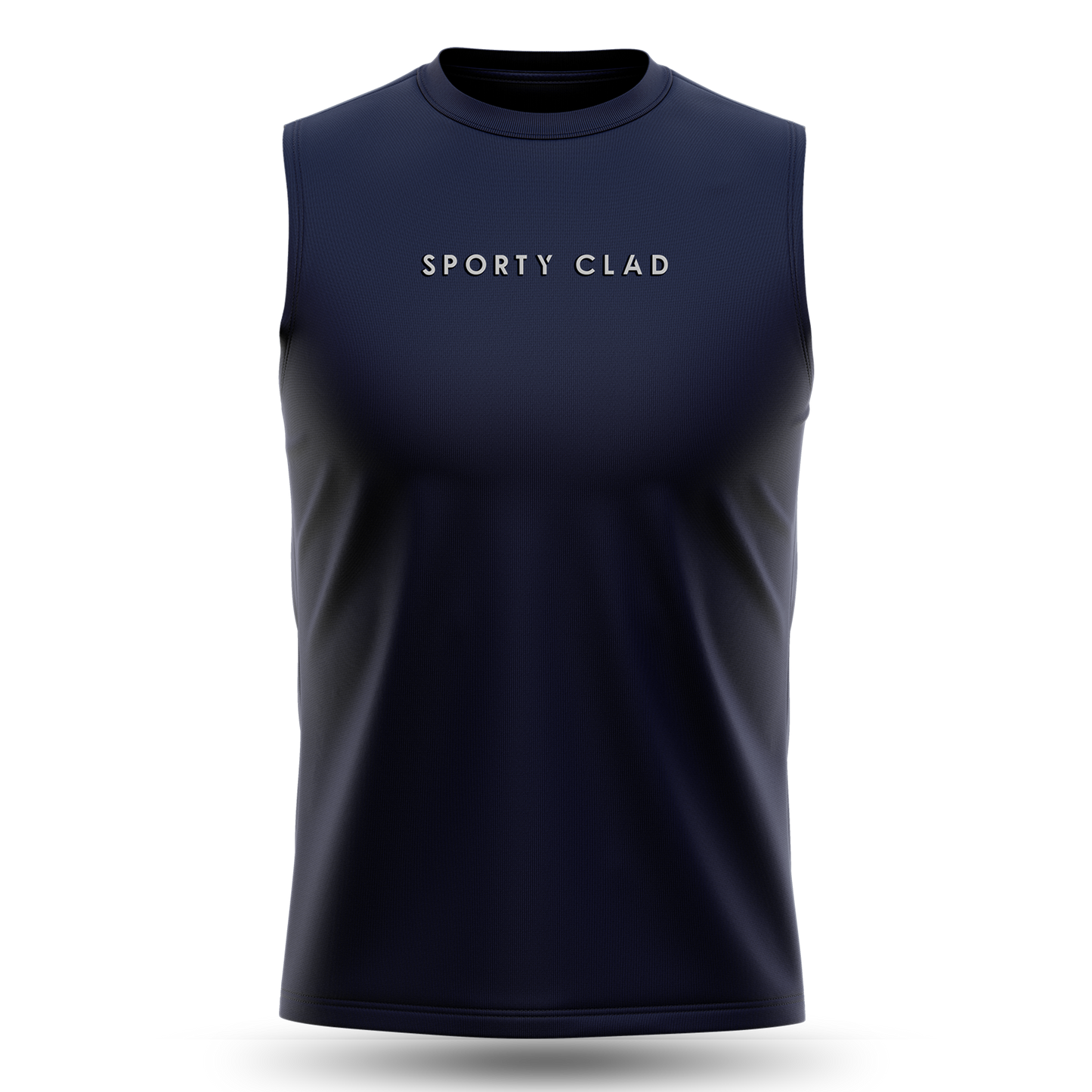 Men's Blue Cotton Tank Top Sleeveless Shirt