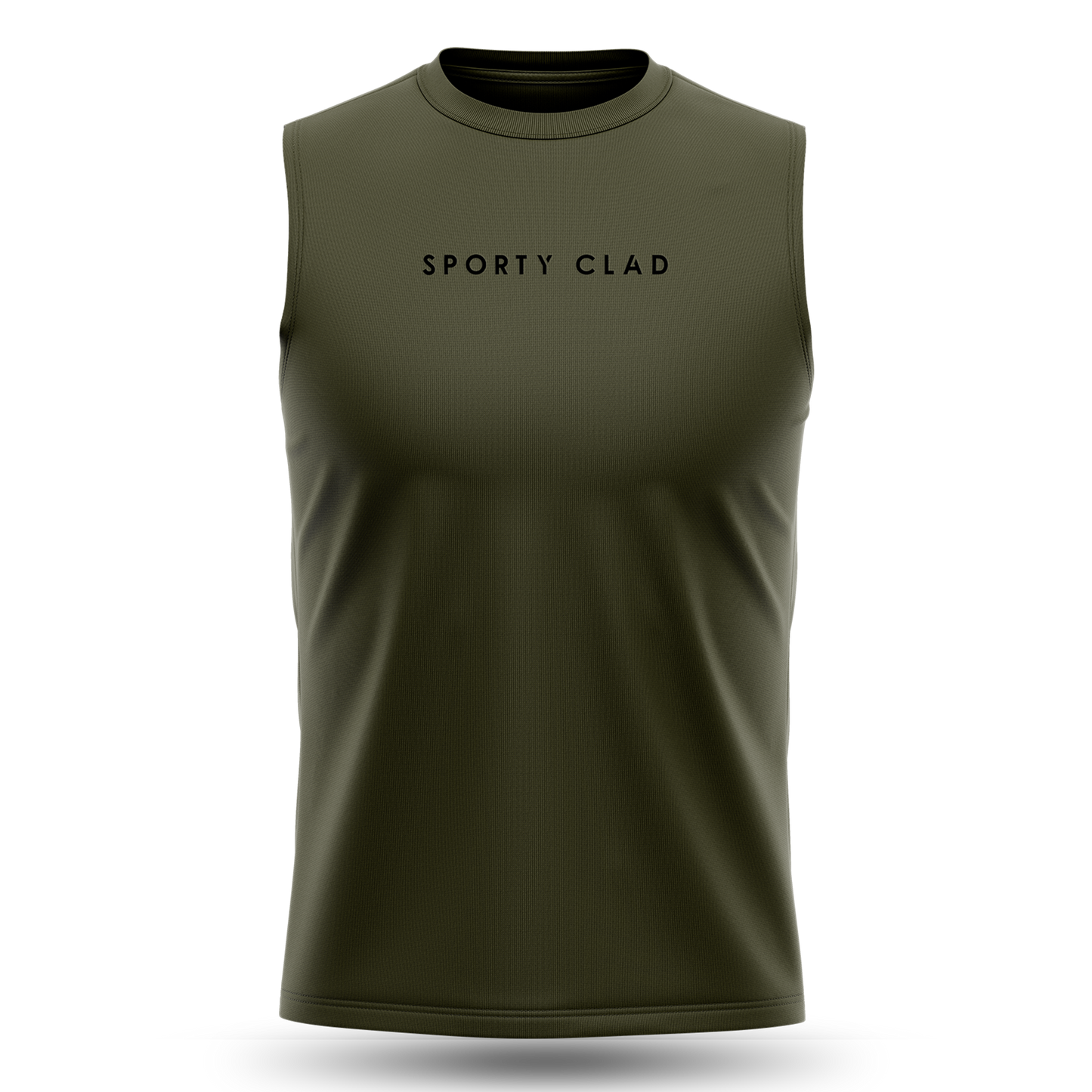 Men's Olive Green Cotton Tank Top Sleeveless Shirt