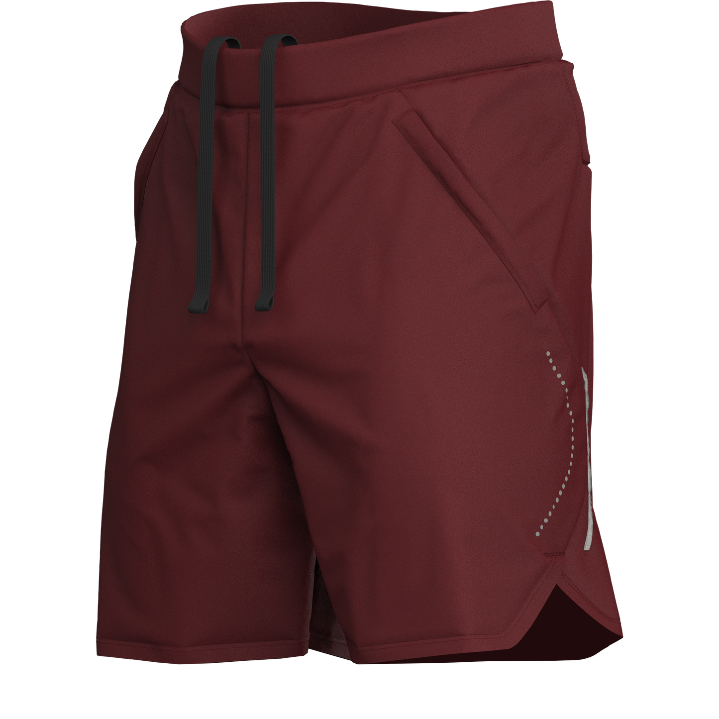 7-Inch Burgundy Sports Shorts for Running and Fitness, Made of Polyester by Sporty Clad
