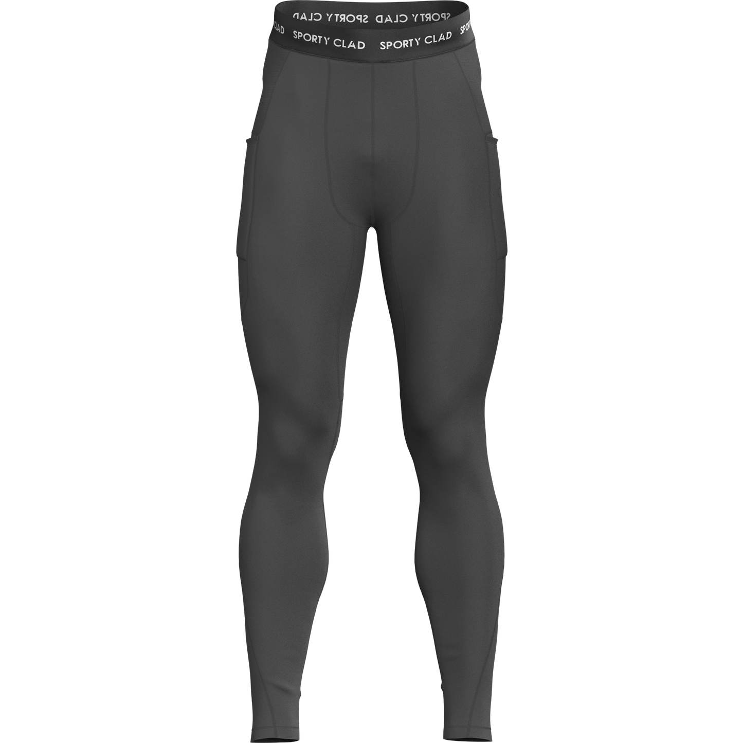 Men's Grey Thermal Base Layer Compression Leggings