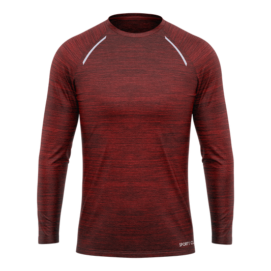 Men's Burgundy Long Sleeve Thermal T-Shirt