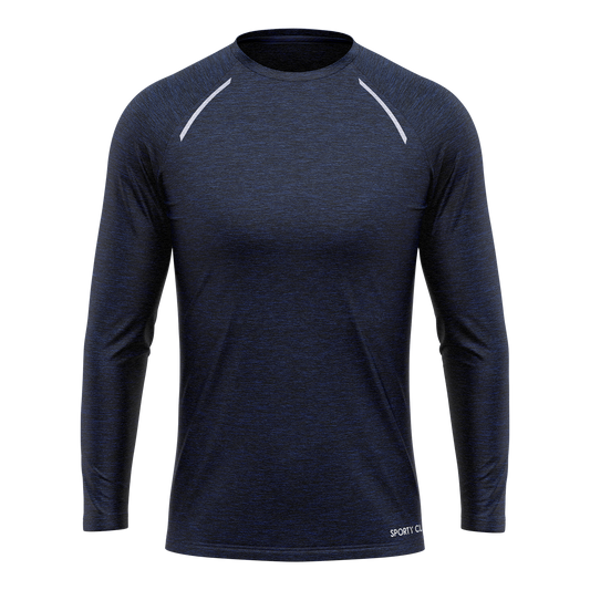 Men's Blue Long Sleeve Thermal T-Shirt