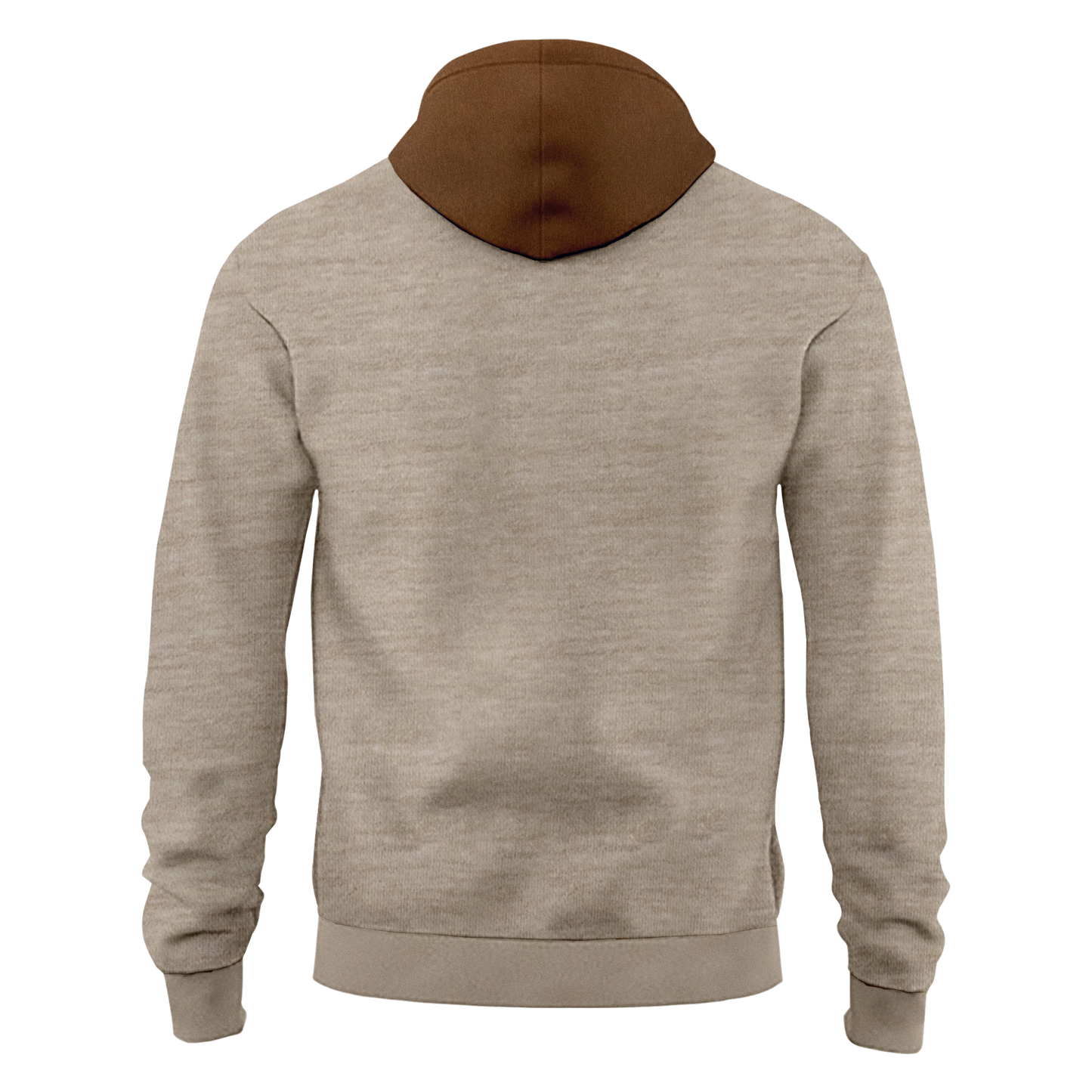 Men's Oat Brown Zip up Fleece Hoodie