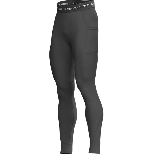 Men's Grey Thermal Base Layer Compression Leggings