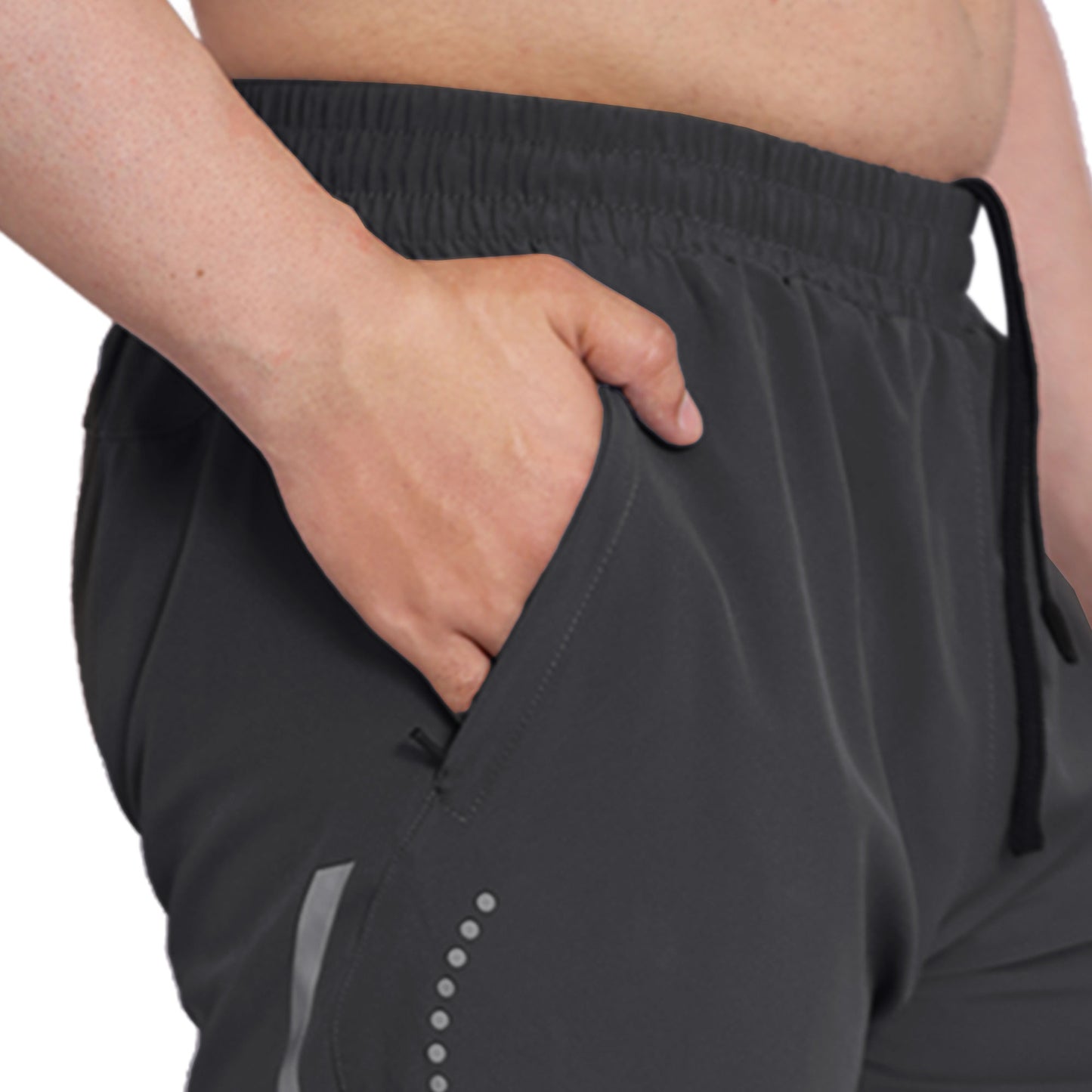 Men's Grey Sports Shorts for Running & Gym