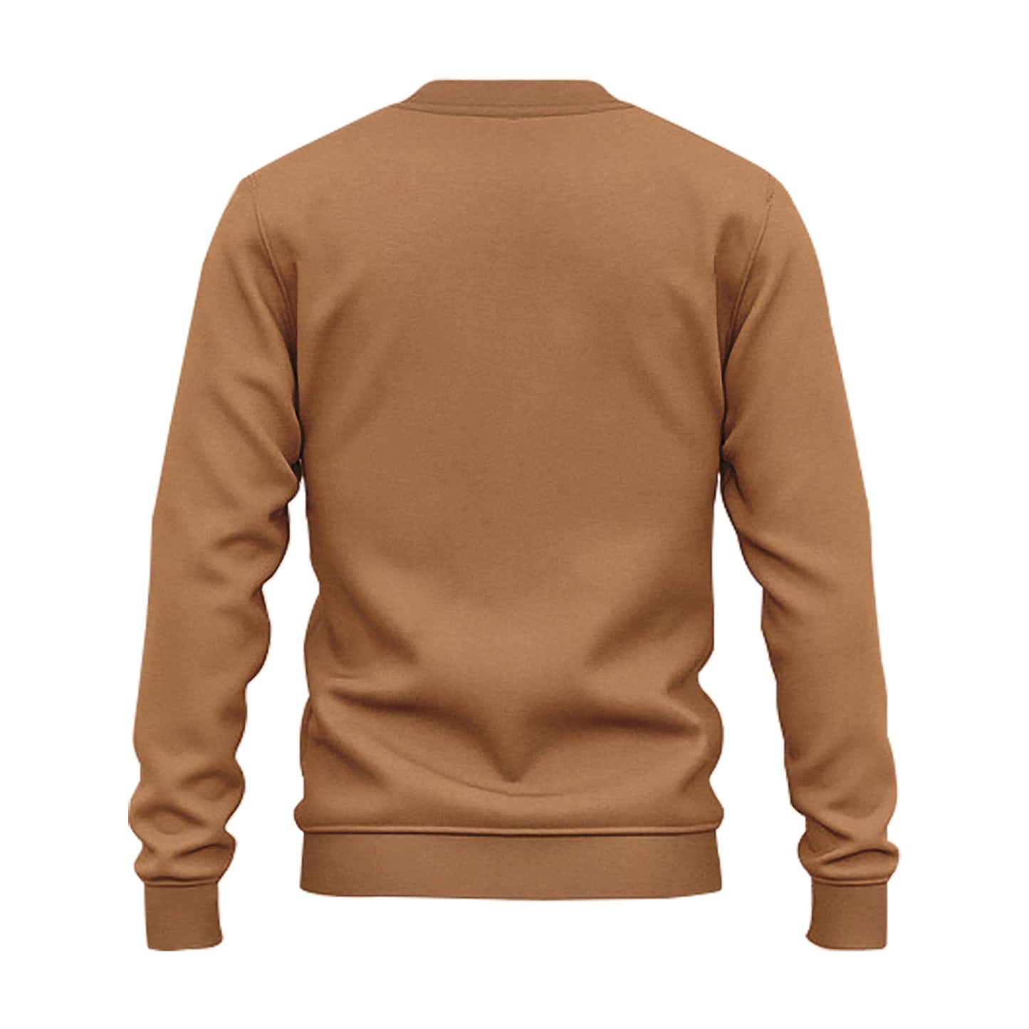 Men's Brown Crewneck Fleece Sweatshirt