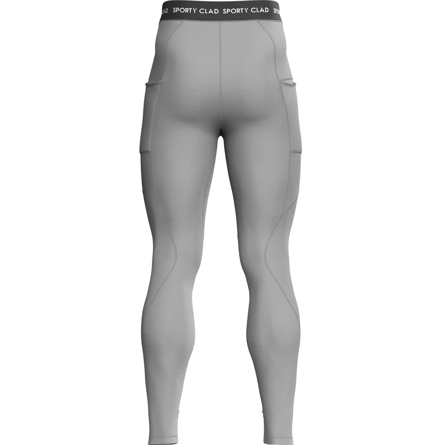 Men's Light Grey Thermal Base Layer Compression Leggings