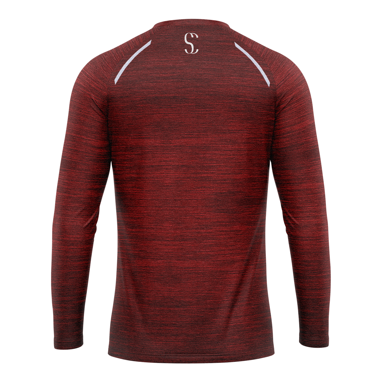 Men's Burgundy Long Sleeve T Shirt & Black Joggers Set