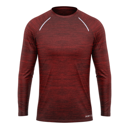 Men's Burgundy Long Sleeve T Shirt & Black Joggers Set