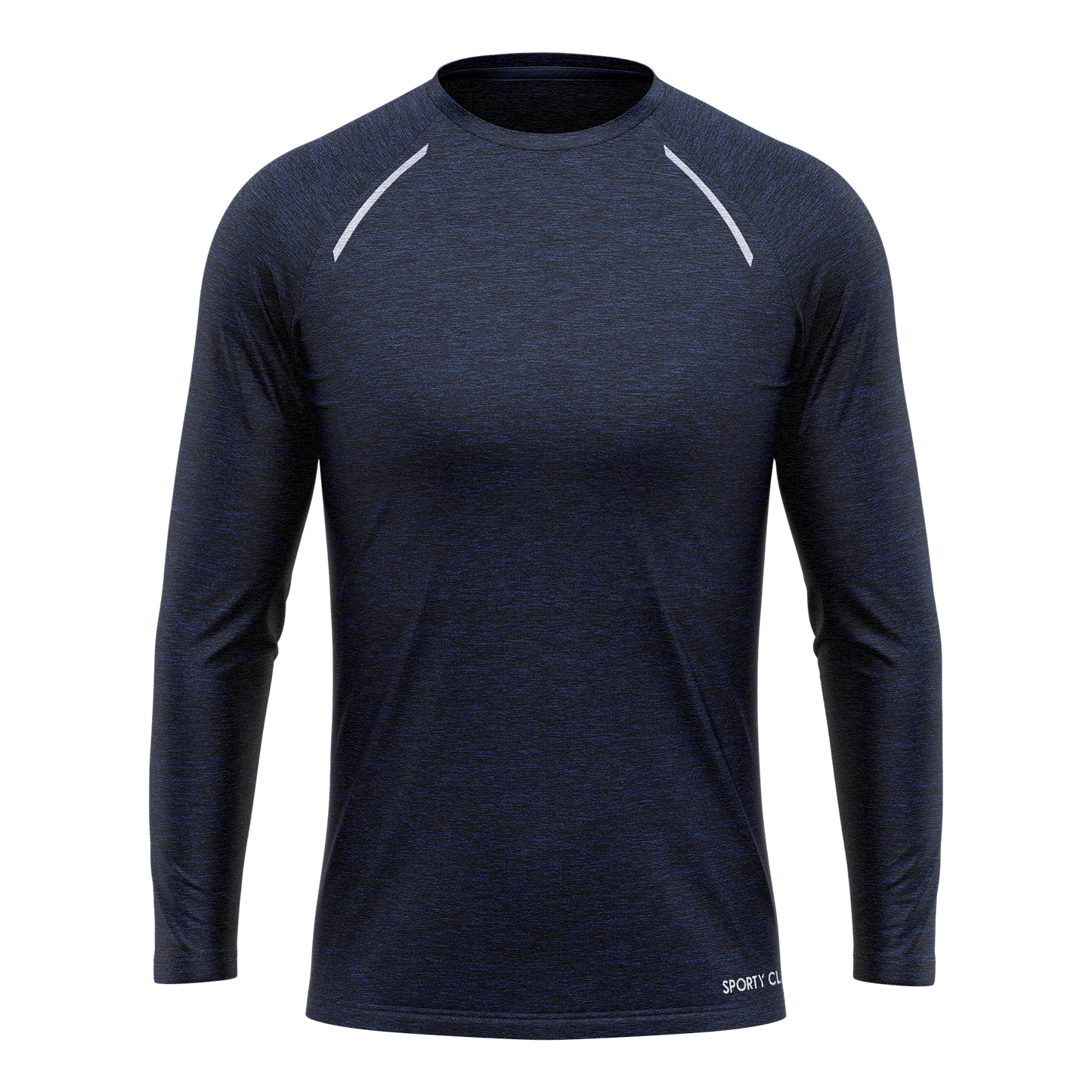 Men's Navy Blue Sleeve T Shirt Polyester for Running, Workouts & Casual Wear Sporty Clad