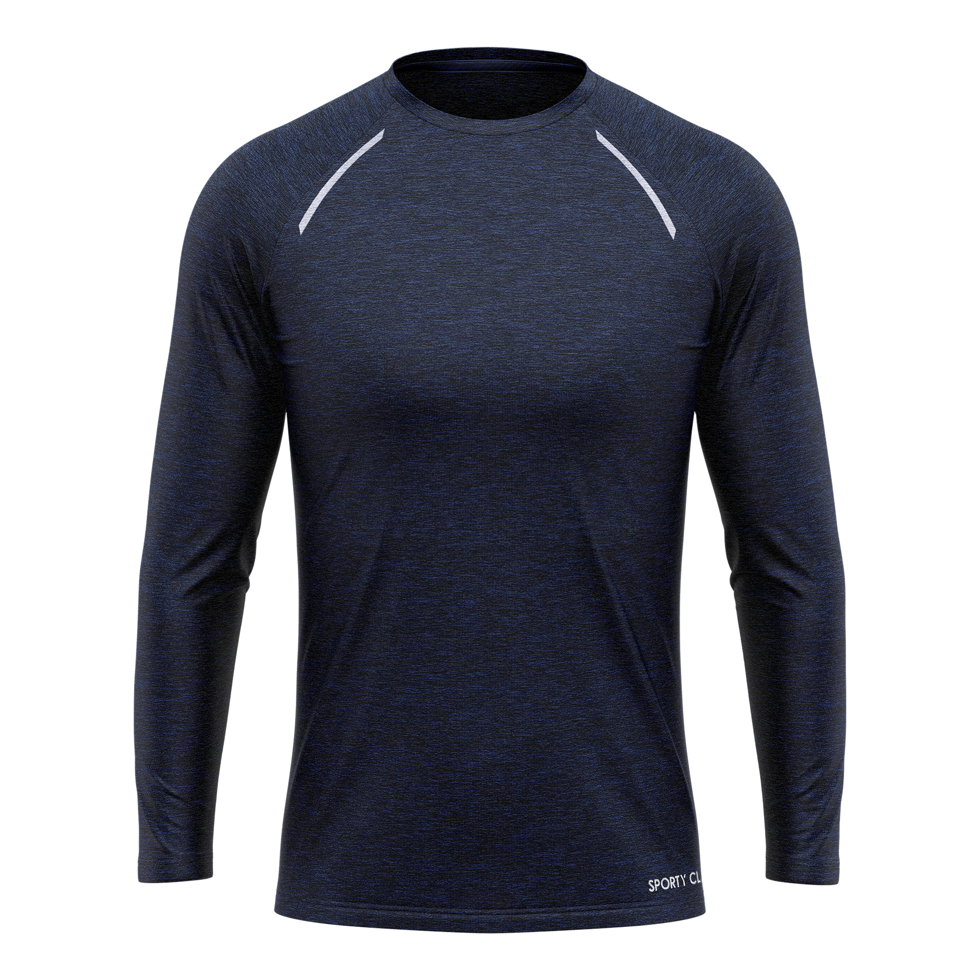 Men's Navy Blue Sleeve T Shirt Polyester for Running, Workouts & Casual Wear Sporty Clad