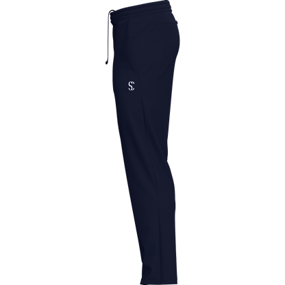 Men's Navy Blue Cotton Fleece Thermal Sweatpants