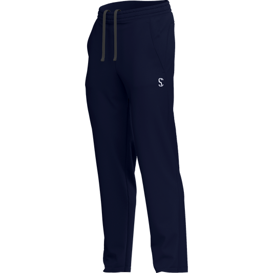 Men's Navy Blue Cotton Fleece Thermal Sweatpants