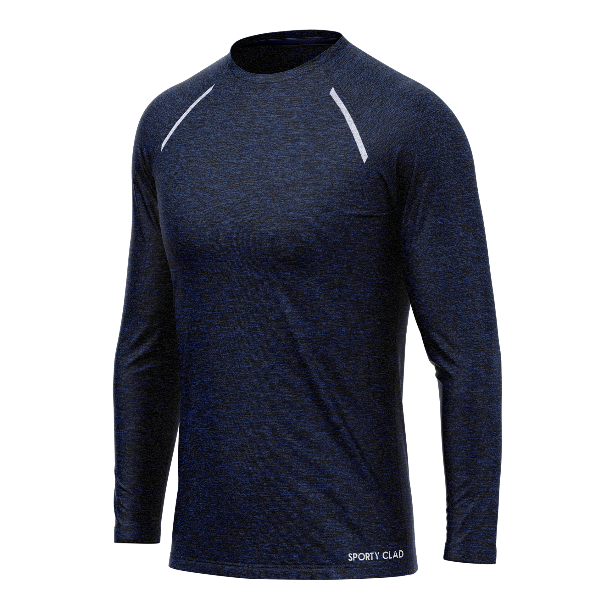 Men's Navy Blue Sleeve T Shirt Polyester for Running, Workouts & Casual Wear Sporty Clad