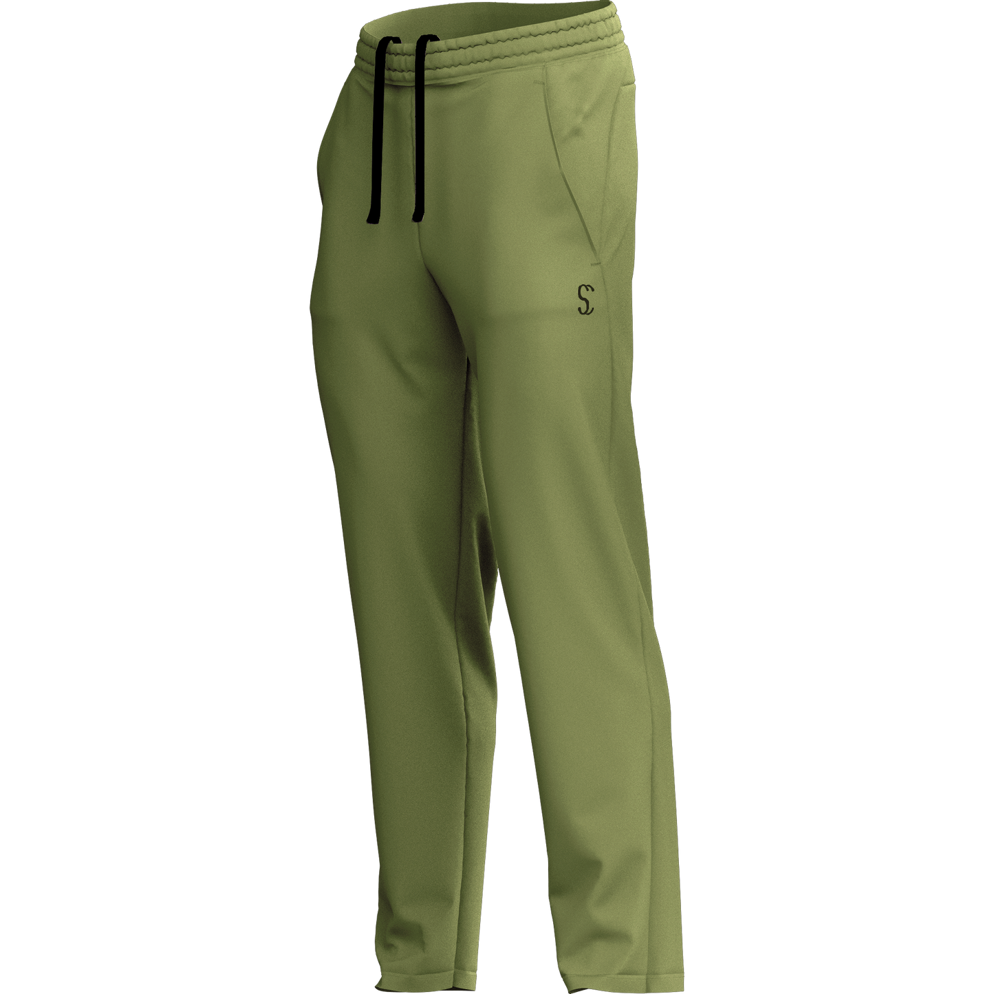 Men's Green Poly Fleece Thermal Tracksuit Bottoms