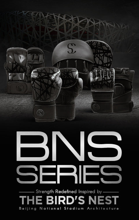 Sporty Clad BNS Boxing MMA Gloves Matt Black Focus Pads