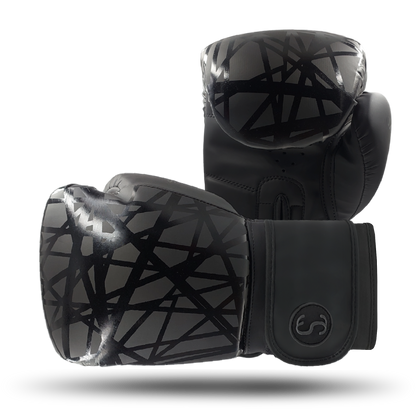 Sporty Clad Black Boxing Gloves BNS for Training & Sparring