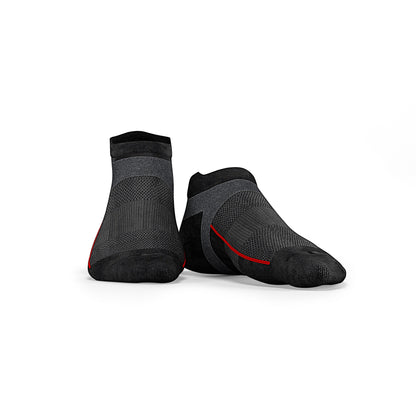 Black Running No Show Cushioned Socks (3 Pairs)