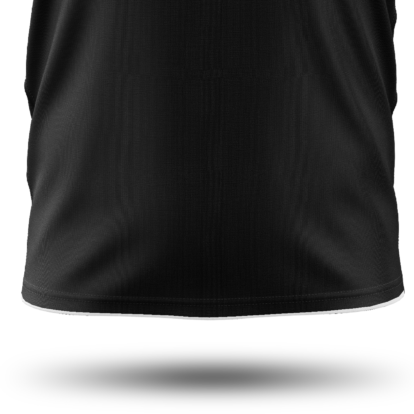 Men's Premium Black Cotton T-Shirt Short Sleeve with White Contrast Stripe