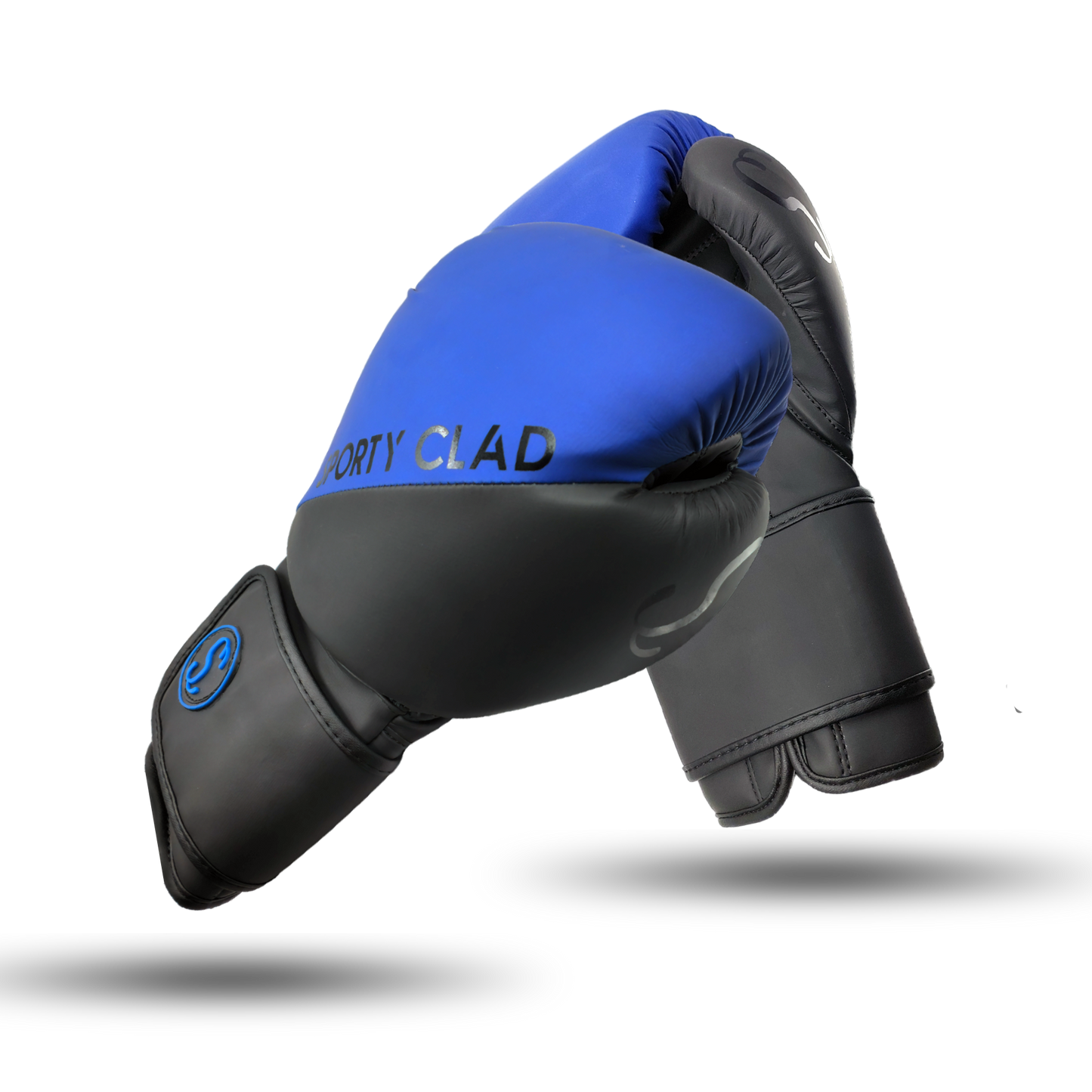 Blue Black Split Boxing Gloves for Training & Sparring Sporty Clad 