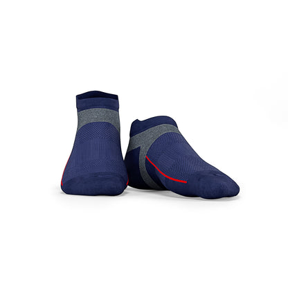 Navy Blue Running No Show Cushioned Socks (3 Pairs)