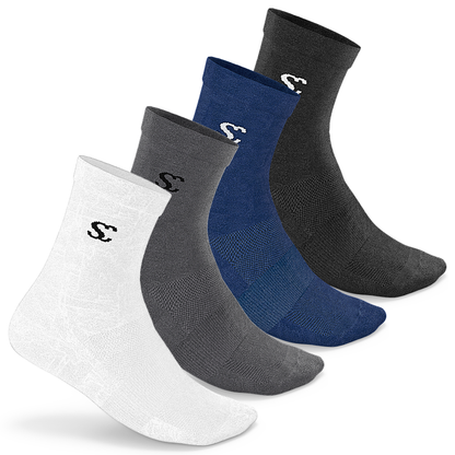 (4 pairs) Everyday Essentials Crew Socks - Unisex