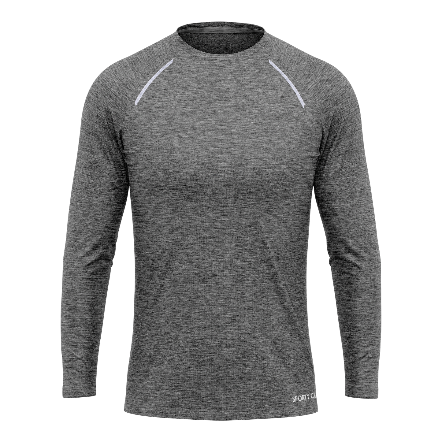 Men's Grey Long Sleeve T Shirt & Black Joggers Set