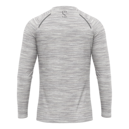 Men's White Long Sleeve T Shirt & Dark Grey Joggers Set