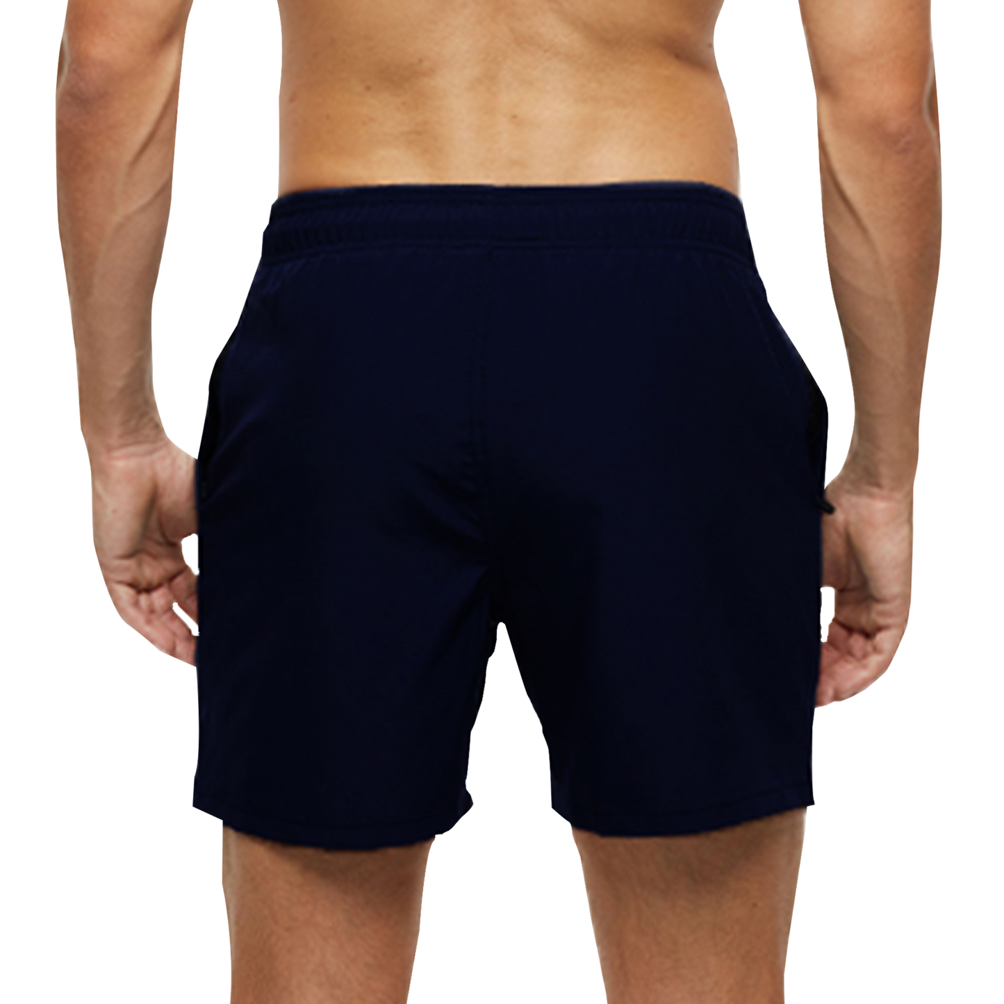 Navy Blue Men's Cotton Shorts for Running, Gym Workout, Fitness, Cycling Sporty Clad