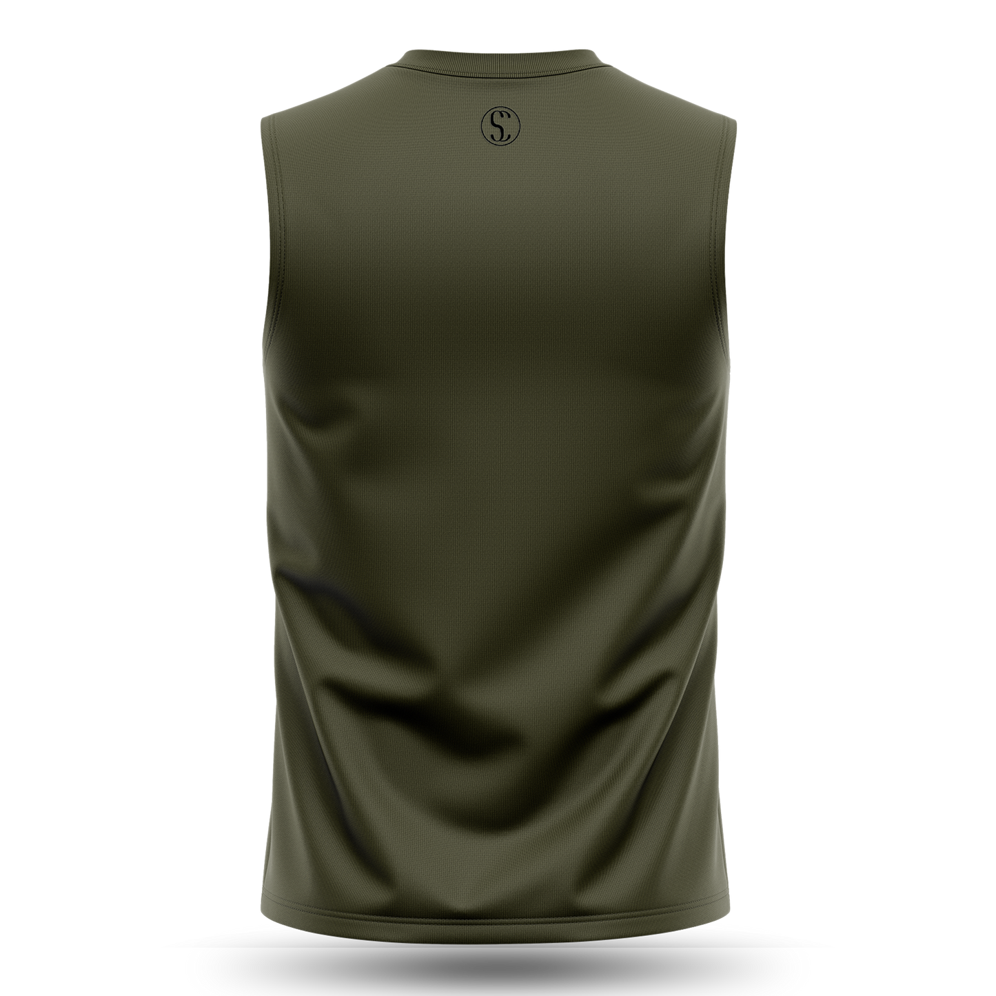 Men's Olive Green Cotton Tank Top Sleeveless Shirt