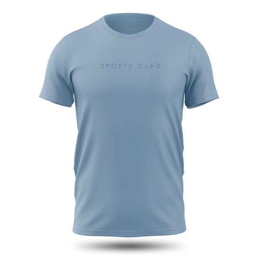 Men's Premium Cotton University Blue Short Sleeve T-Shirt