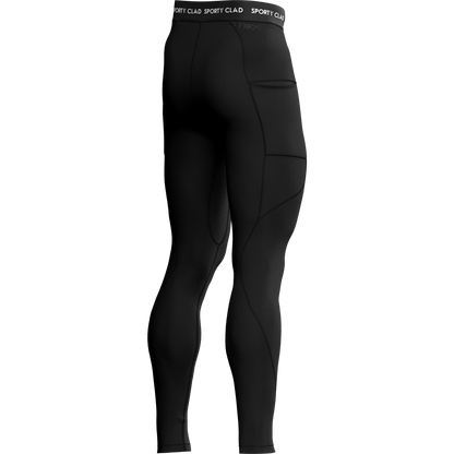 Men's Black Thermal Base Layer Compression Leggings
