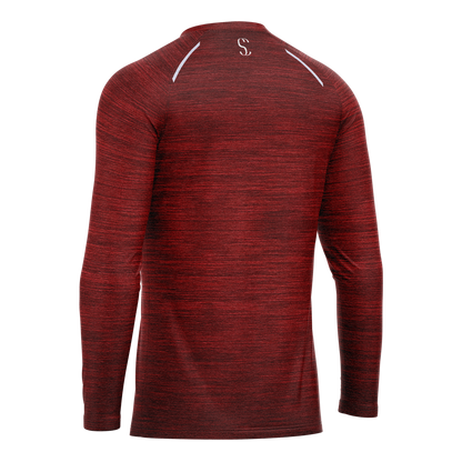 Men's Burgundy Long Sleeve Thermal T-Shirt