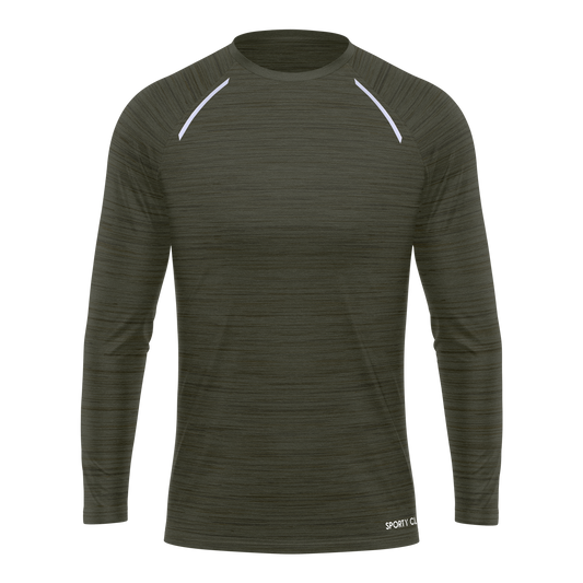 Men's Green Long Sleeve Thermal T-Shirt