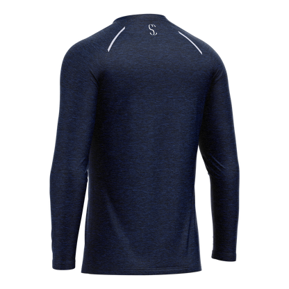 Men's Blue Long Sleeve Thermal T-Shirt