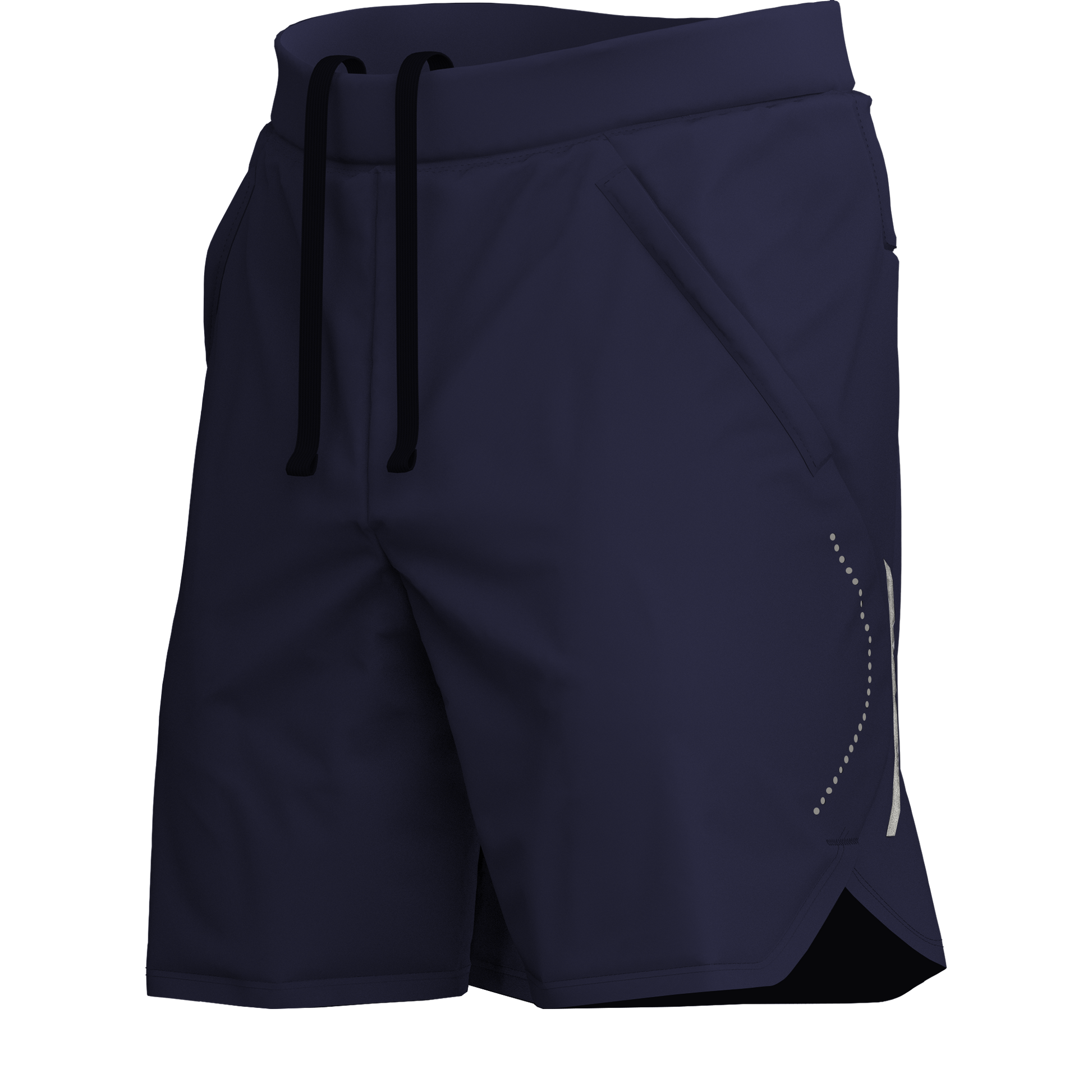 Men s Navy Blue Sports Shorts for Running Gym with Zip Pockets